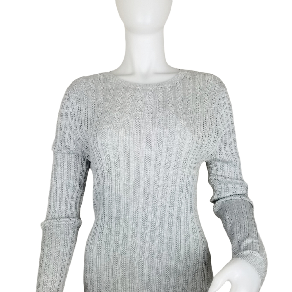 Hooked Up XL Grey Piontelle Crewneck Sweater NWT